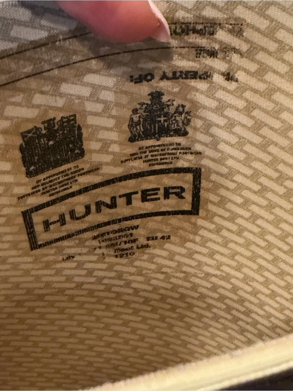 Hunter Cream Tall Rubber Rain Boots